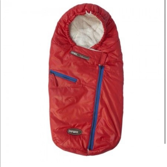 7am enfant papoose red zipper stroller muff - Picture 5 of 11